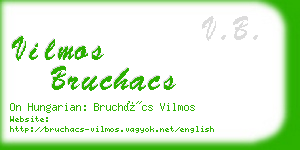 vilmos bruchacs business card